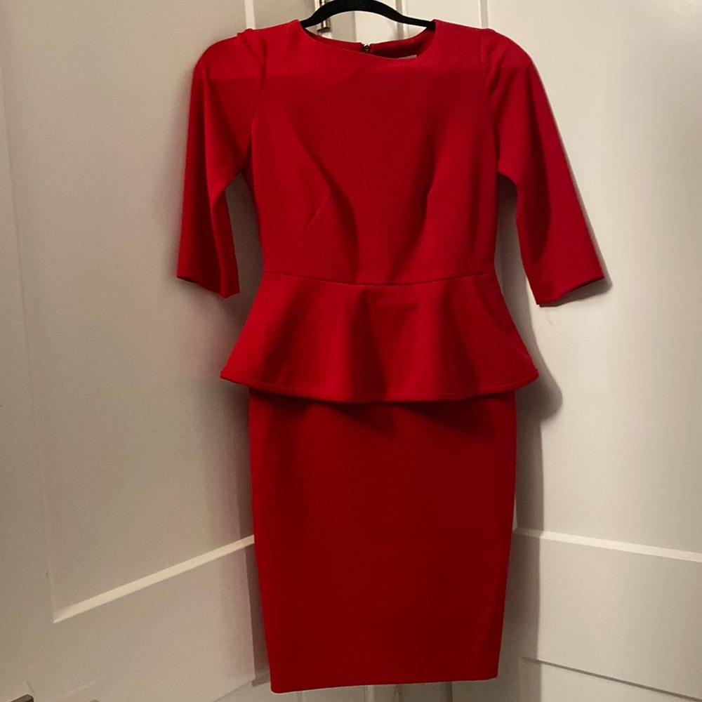 Red Calvin Klein dress